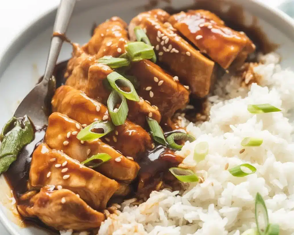 Juicy baked teriyaki chicken with homemade sauce for a delicious meal