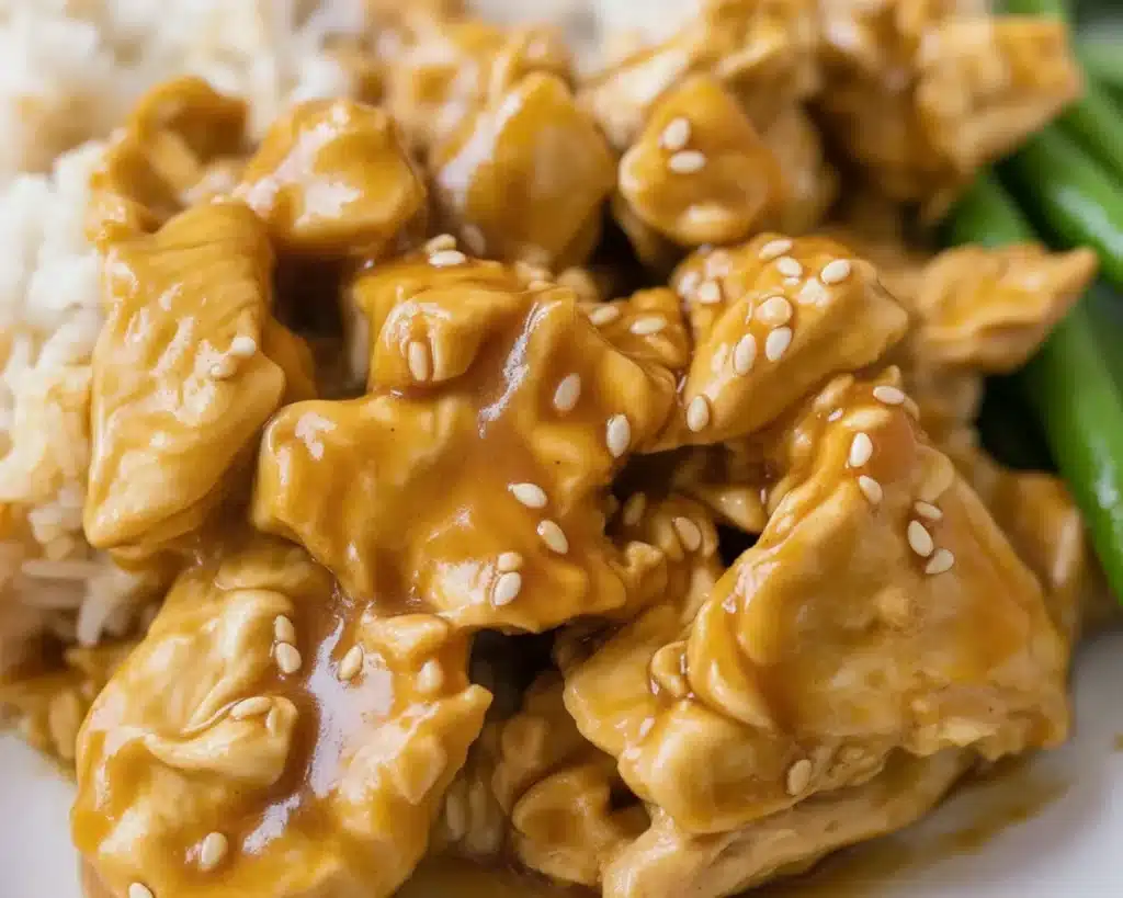 Healthy Orange Chicken dish with fresh ingredients and vibrant sauce.