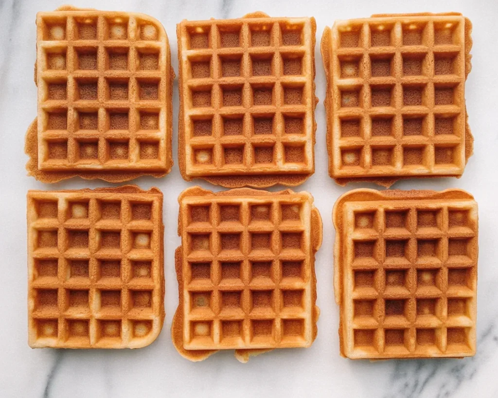 Delicious Cheddar Jalapeño Cornbread Waffles served with toppings like eggs and avocado.