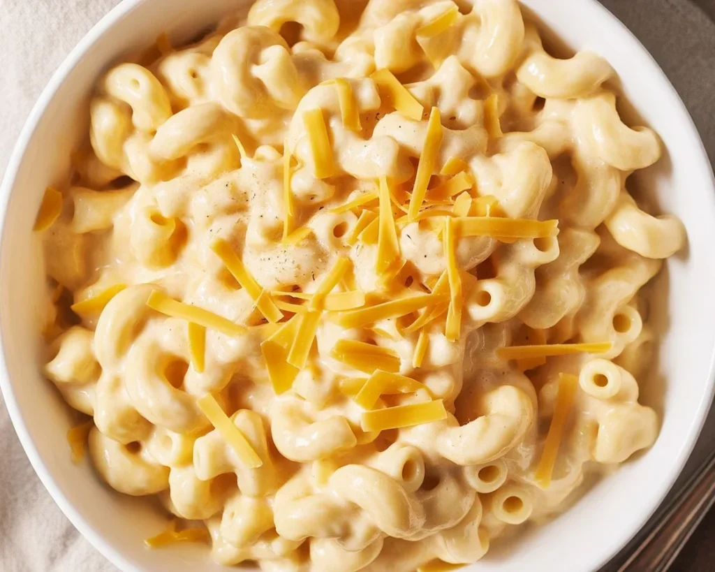 Delicious Protein Mac and Cheese with a creamy sauce and high protein content