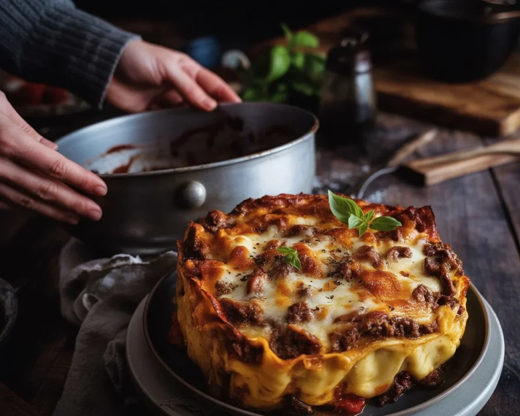 Delicious Stuffed Rigatoni with Beef, baked with cheese and rich flavors.