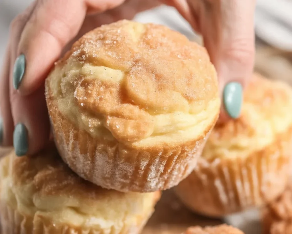 Deliciously fluffy cinnamon sugar Donut Muffins baked to perfection.