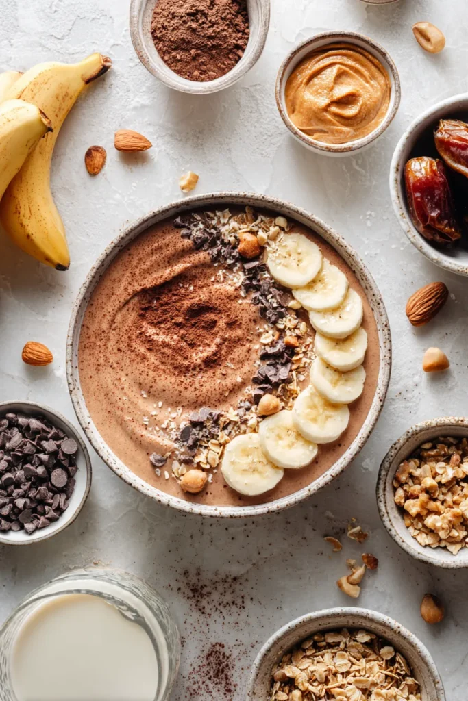 Chocolate Peanut Butter Smoothie Bowl