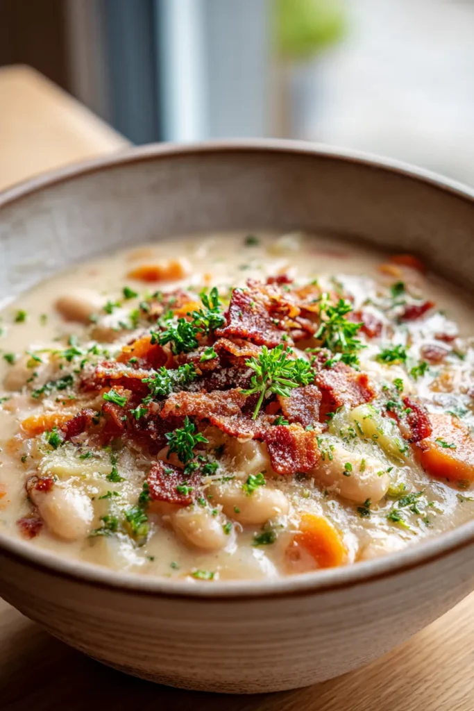WHITE BEAN SOUP WITH BACON