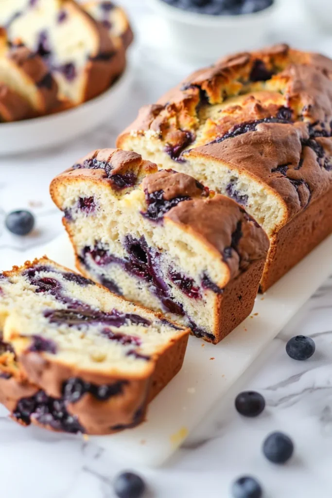 baked blueberry cream cheese bread