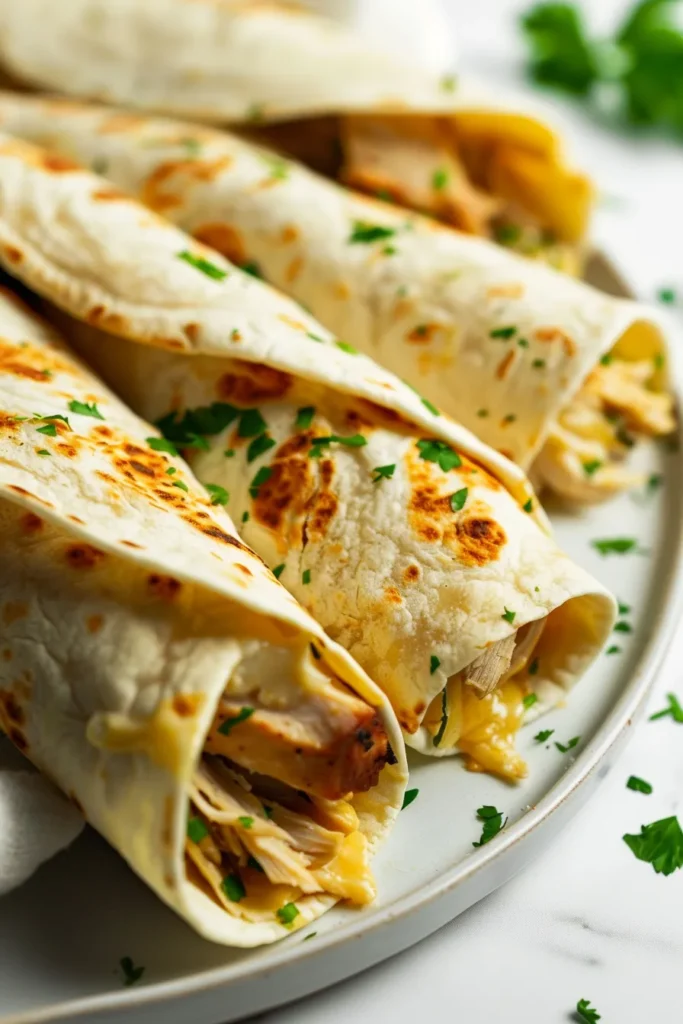 garlic chicken wraps