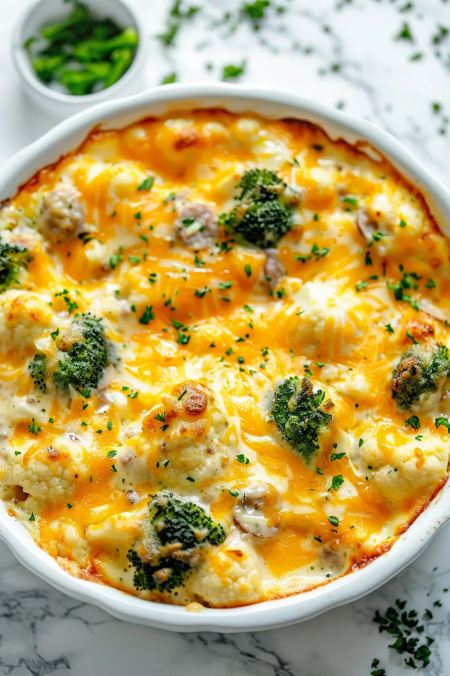 Broccoli Cauliflower Au Gratin
