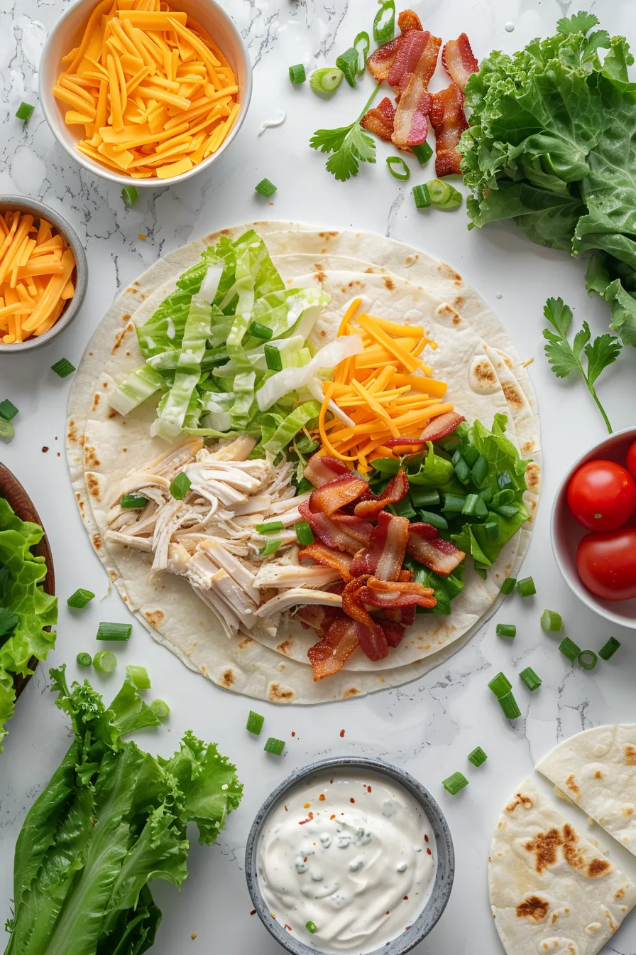 Chicken Bacon Ranch Wraps