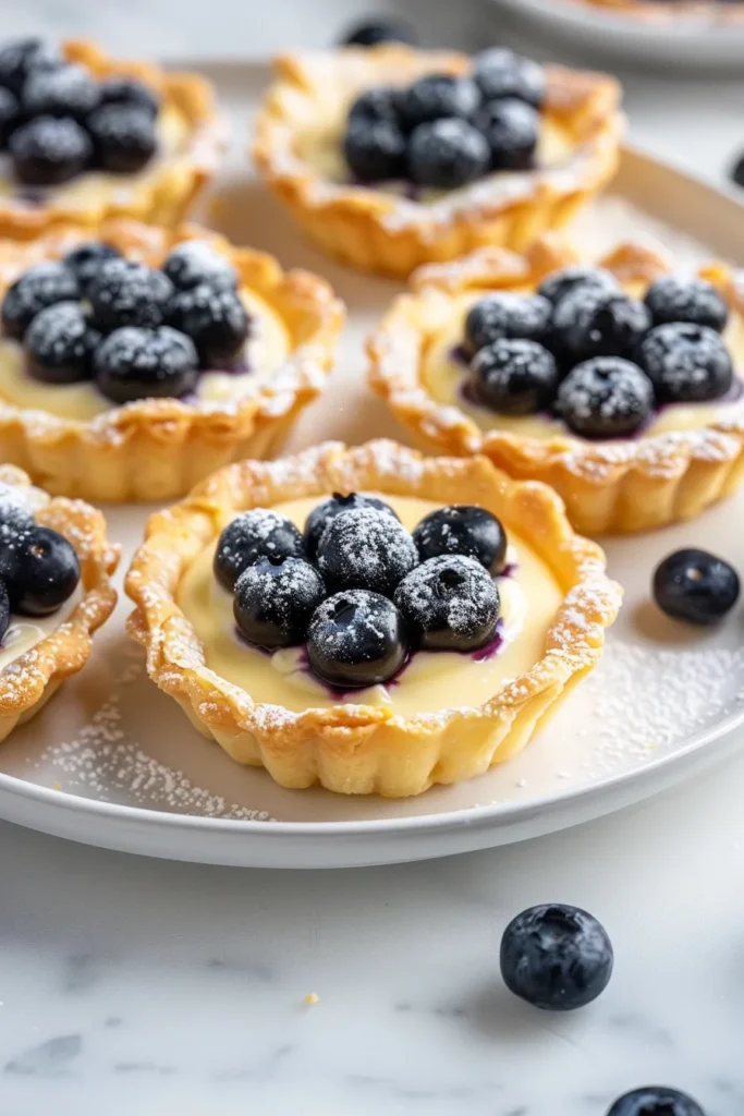 Lemon Blueberry Cheesecake Tarts
