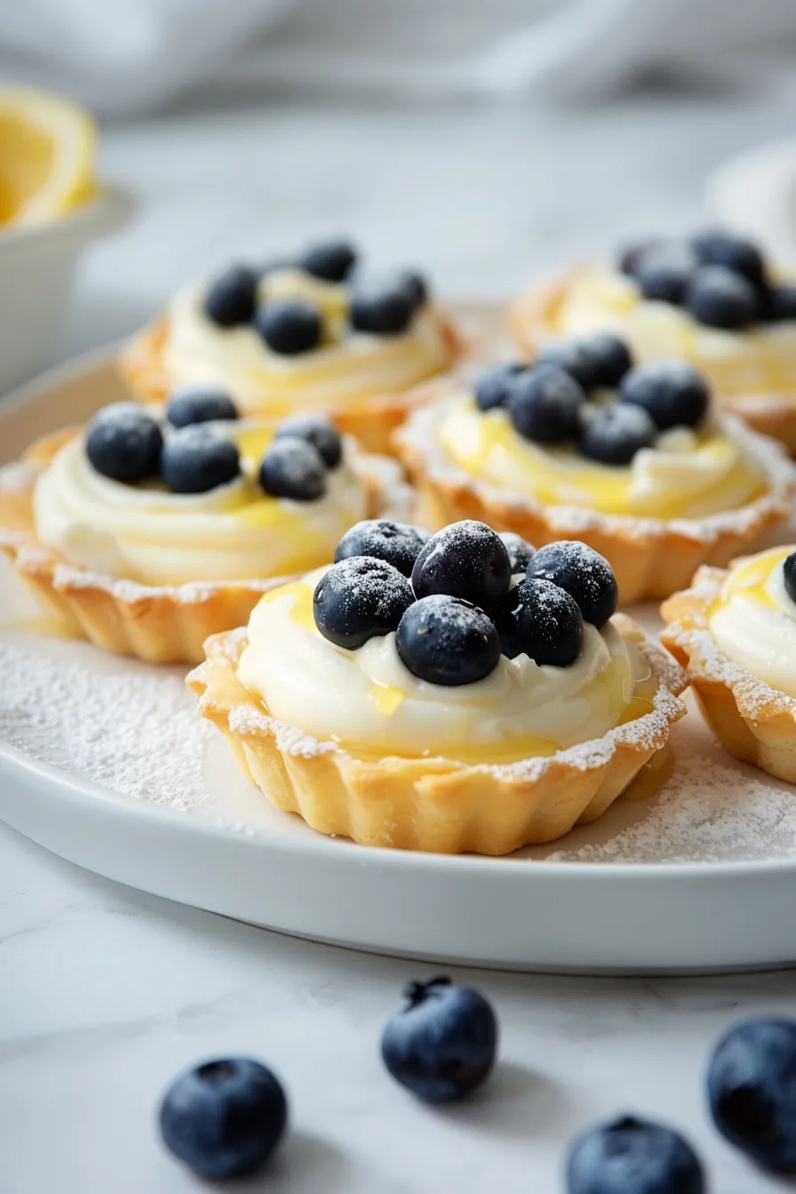Lemon Blueberry Cheesecake Tarts