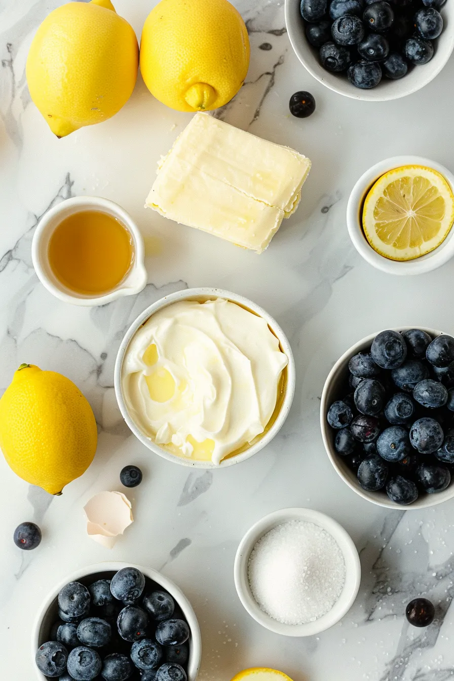 Lemon Blueberry Cheesecake Tarts