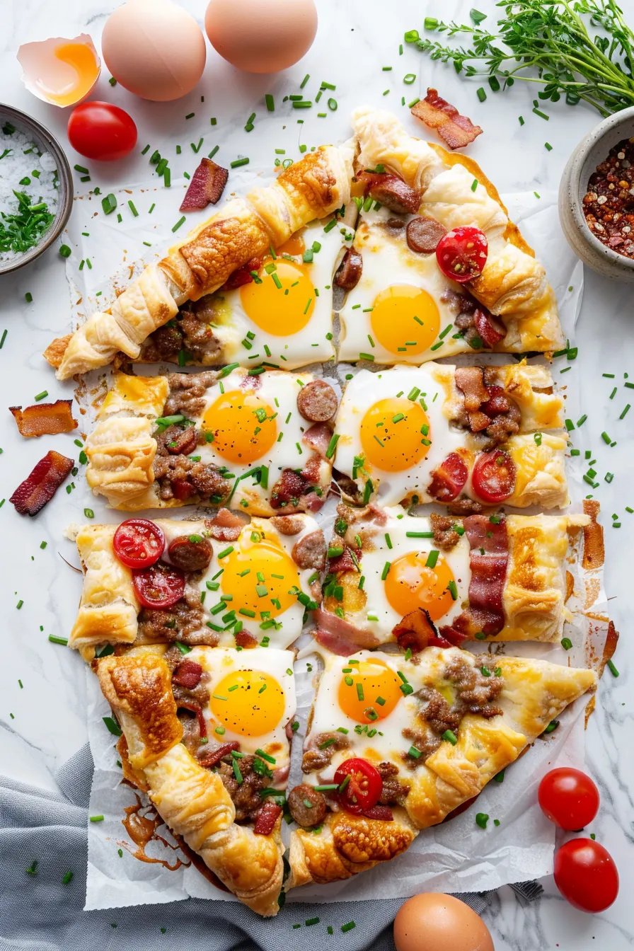Puff Pastry Breakfast Pizza