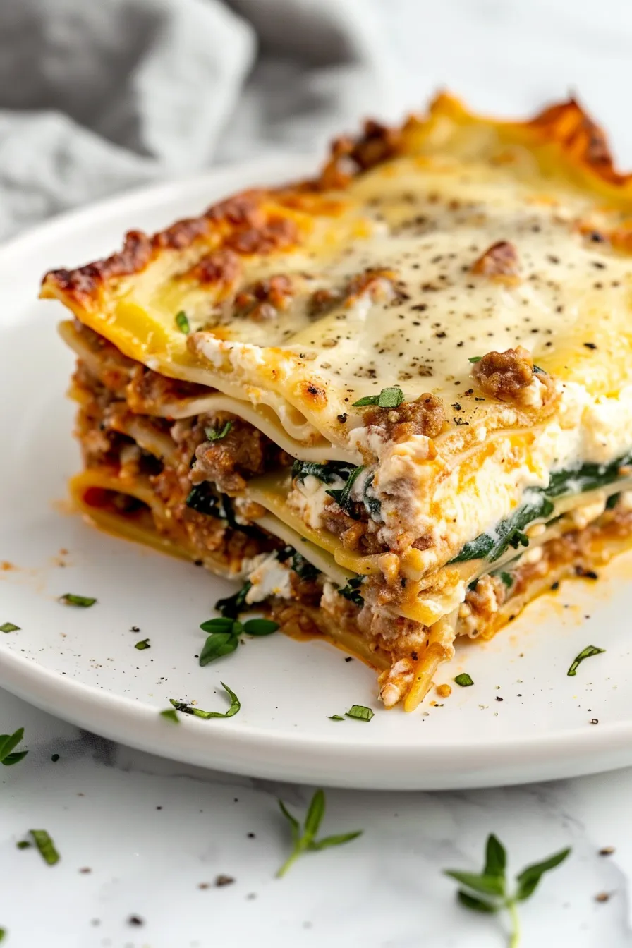 Creamy White Keto Lasagna