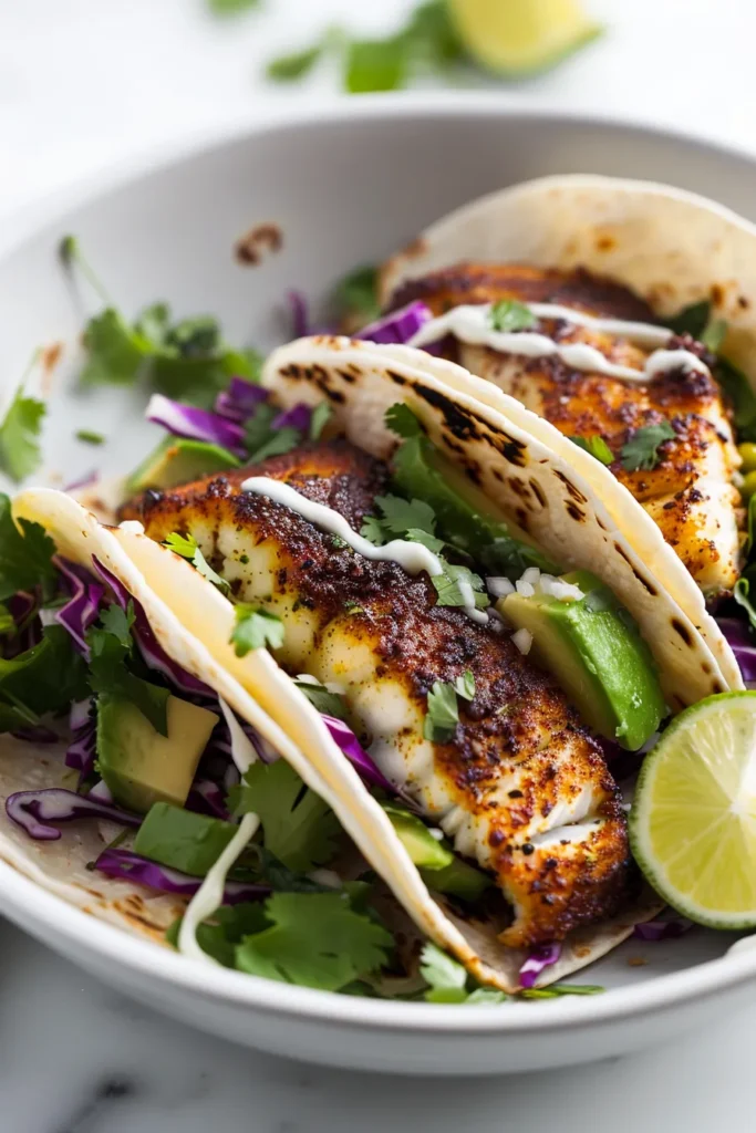 Blackened Tilapia Tacos