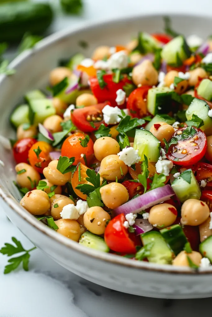 Cottage Cheese Chickpea Salad