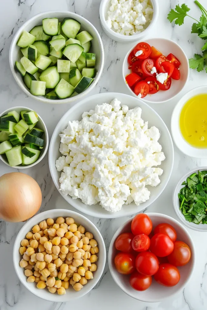 Cottage Cheese Chickpea Salad