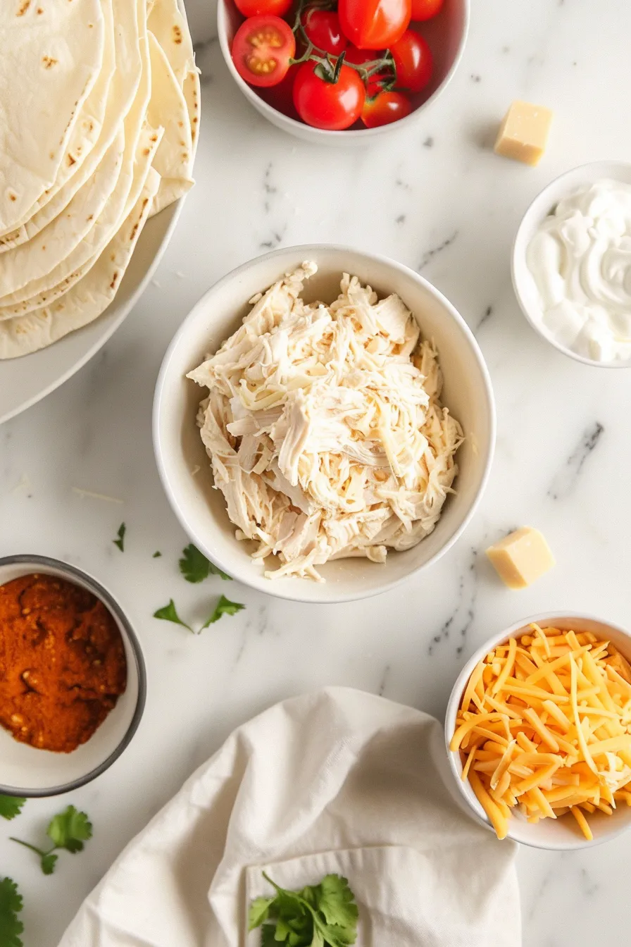 Keto White Chicken Enchiladas