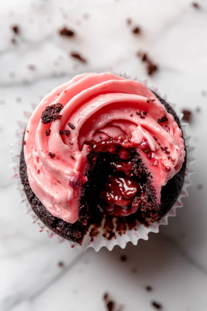 Chocolate Raspberry Cupcakes 2