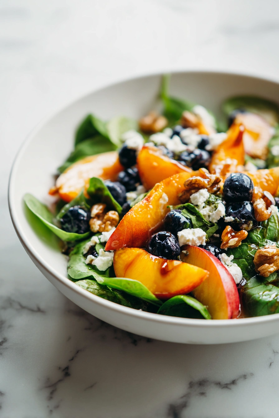 Blueberry Peach Feta Salad